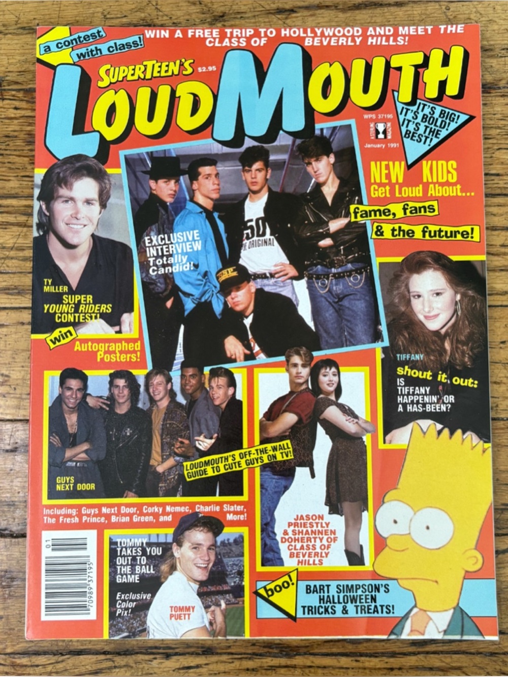 Super Teen Loud Mouth Magazine January 1991 Shannen Doherty Tiffany Bart Simpson